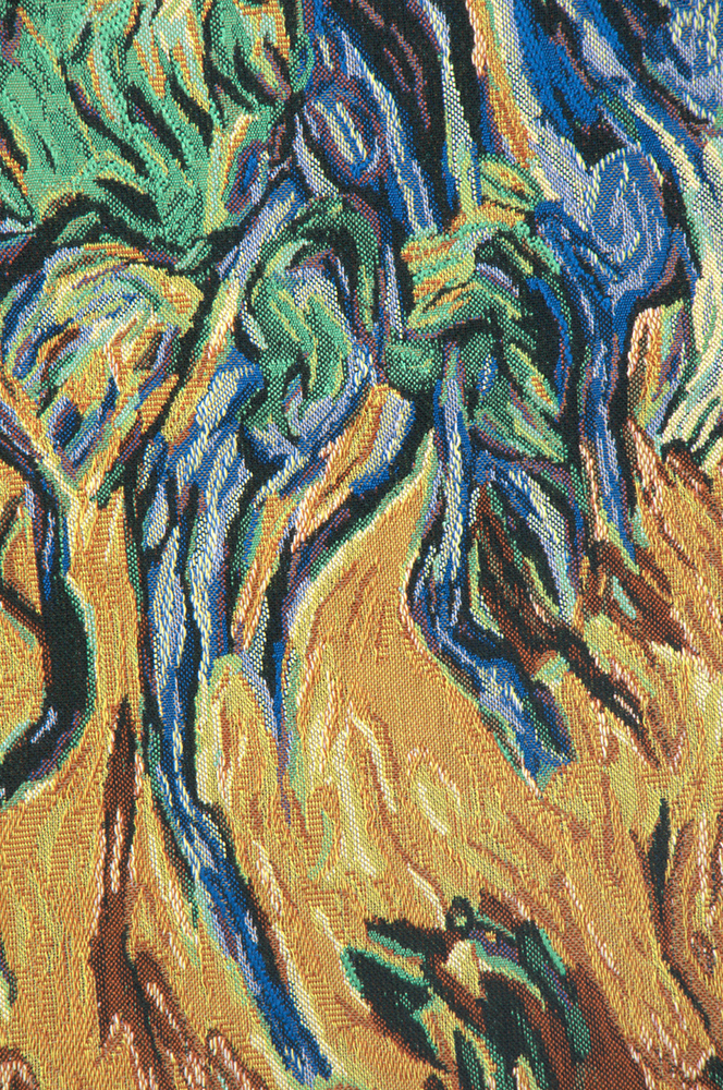 Vincent Van Gogh Tree Roots Trunks Vintage Tapestry Wall Hanging 29 x 41 in Post Impressionist Nature Jacquard Woven Wall Art