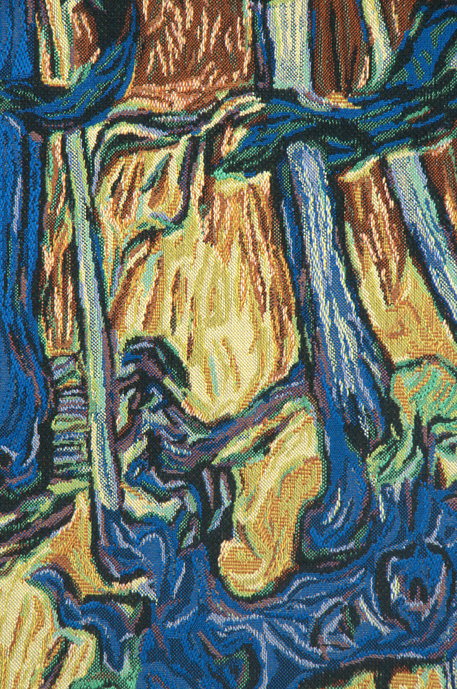 Vincent Van Gogh Tree Roots Trunks Vintage Tapestry Wall Hanging 29 x 41 in Post Impressionist Nature Jacquard Woven Wall Art