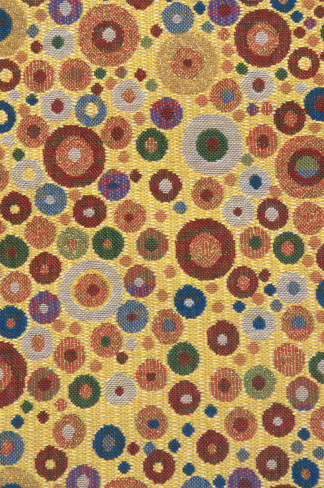 Gustav Klimt Polka Dots Tapestry Pillow Cover 16x16 Inch Cotton Jacquard Woven Cushion Cover