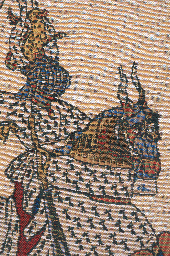 Tournament of Knights I Belgian Tapestry Pillow Cover 16x16 Inch Cotton Jacquard Woven Cushion Cover