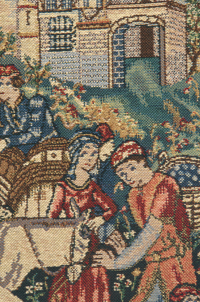 Winemerchants Belgian Tapestry Pillow Cover 16x16 Inch Cotton Jacquard Woven Cushion Cover
