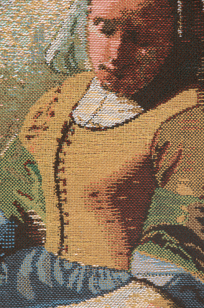 Johannes Vermeer The Servant Girl Tapestry Pillow Cover 16x16 Inch Cotton Jacquard Woven Cushion Cover