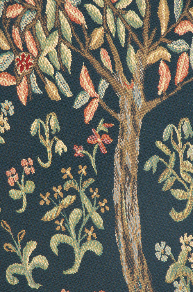 William Morris The Pastel Tree Portiere Tapestry Wall Hanging 70 x 24 in Arts and Crafts Botanical Jacquard Woven Wall Art
