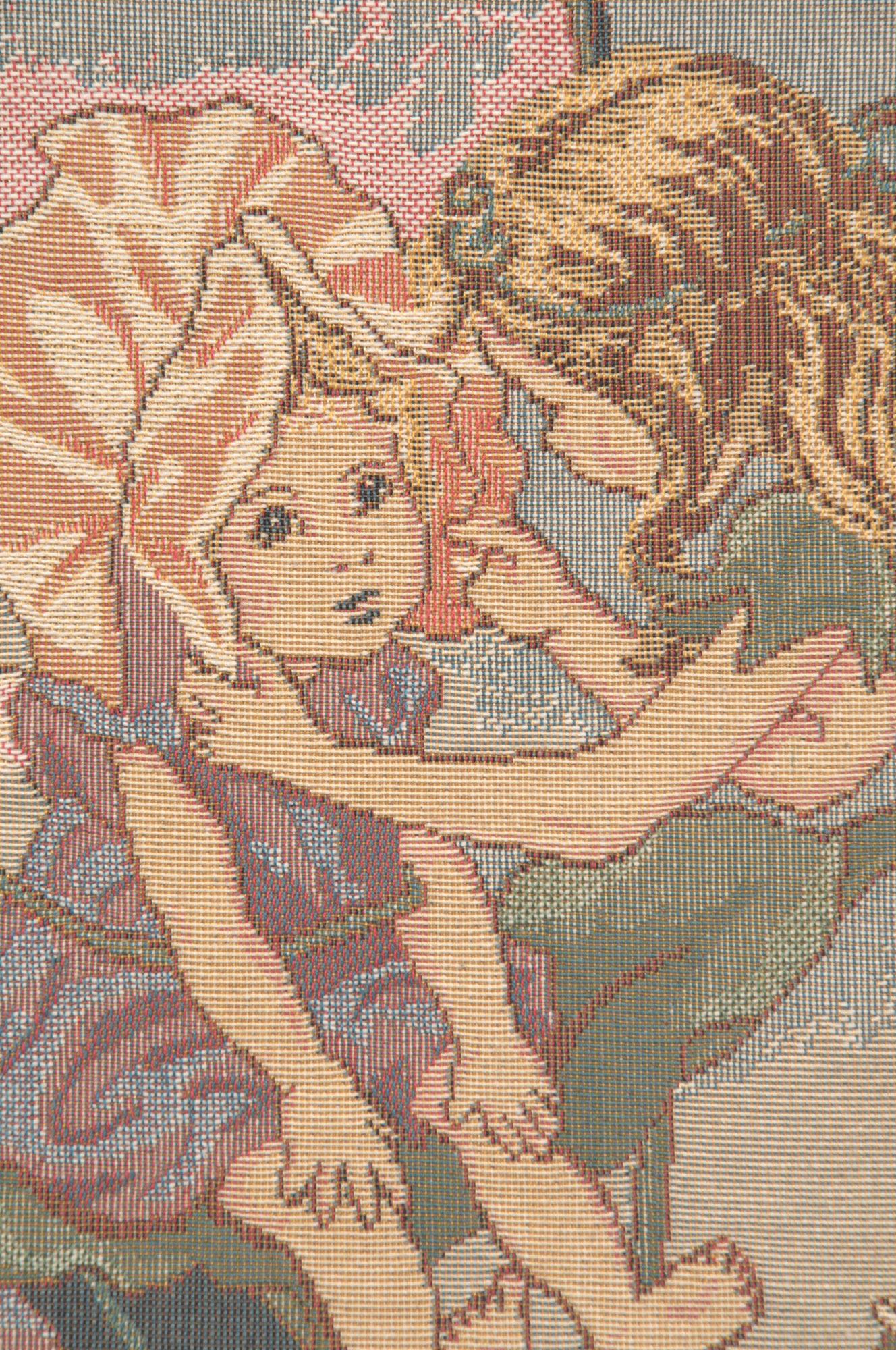 Cicely Mary Barker Sweet Pea Fairy Tapestry Pillow Cover 14x14 Inch Cotton Jacquard Woven Cushion Cover