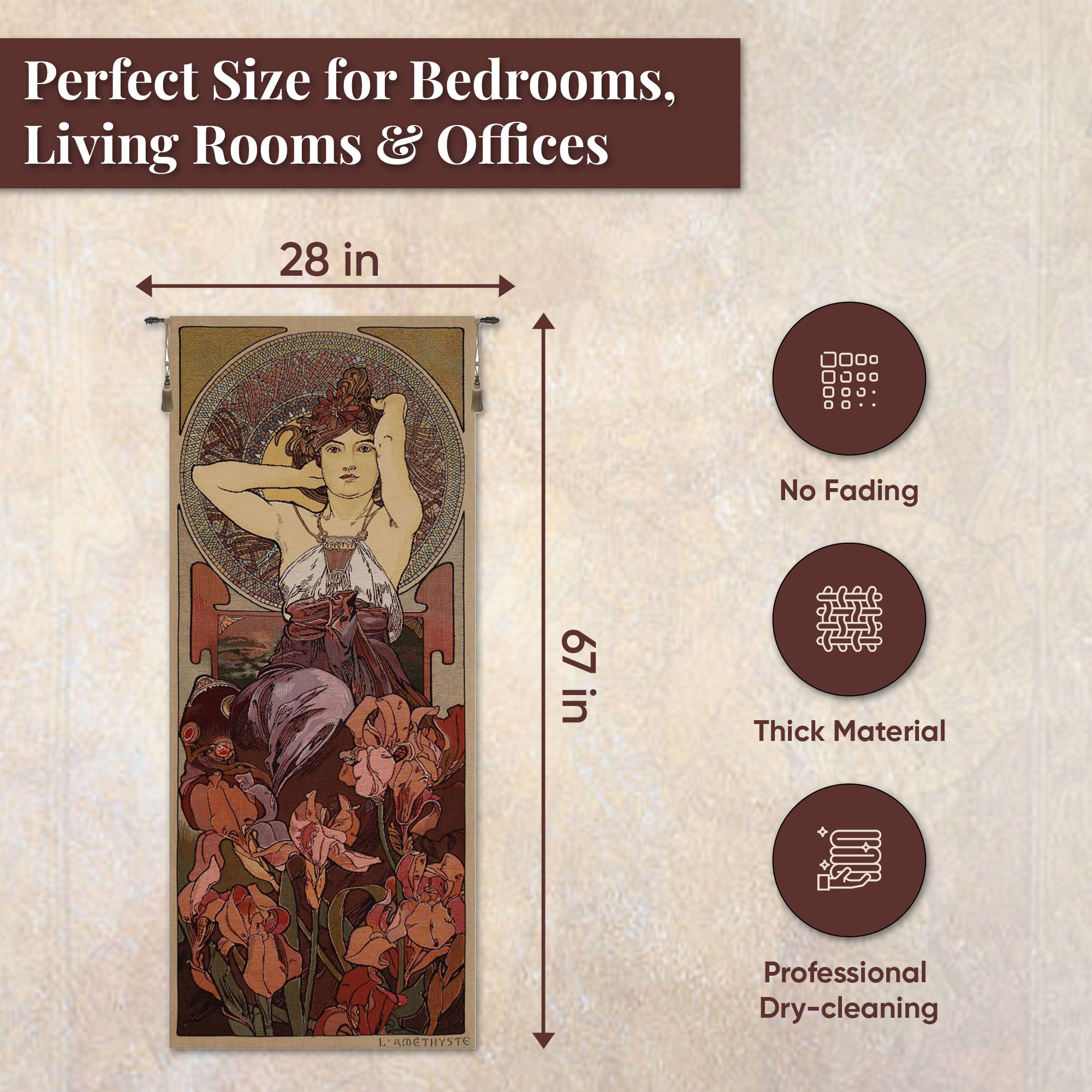 Post Impressionist Landscape Jacquard Woven Wall Art