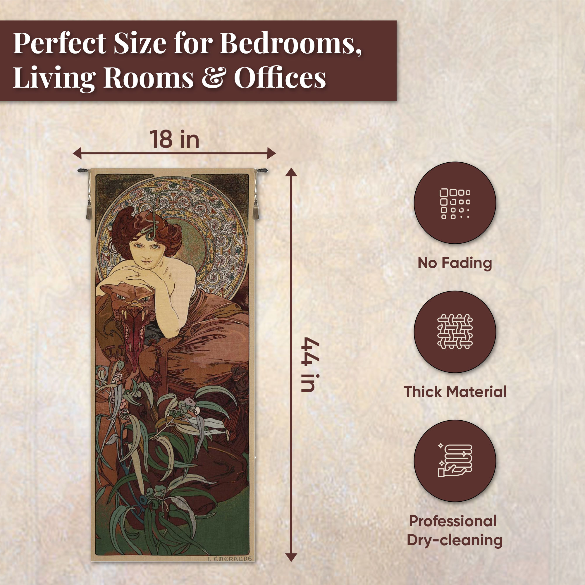 Flemish Garden Landscape Jacquard Woven Wall Art