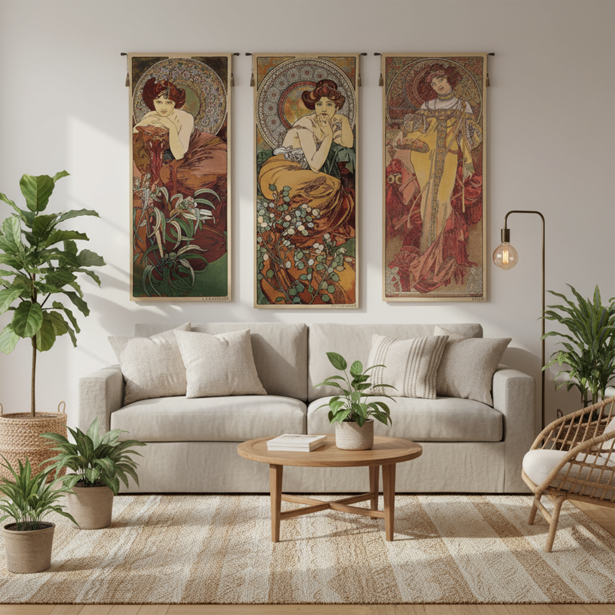 Flemish Garden Landscape Jacquard Woven Wall Art