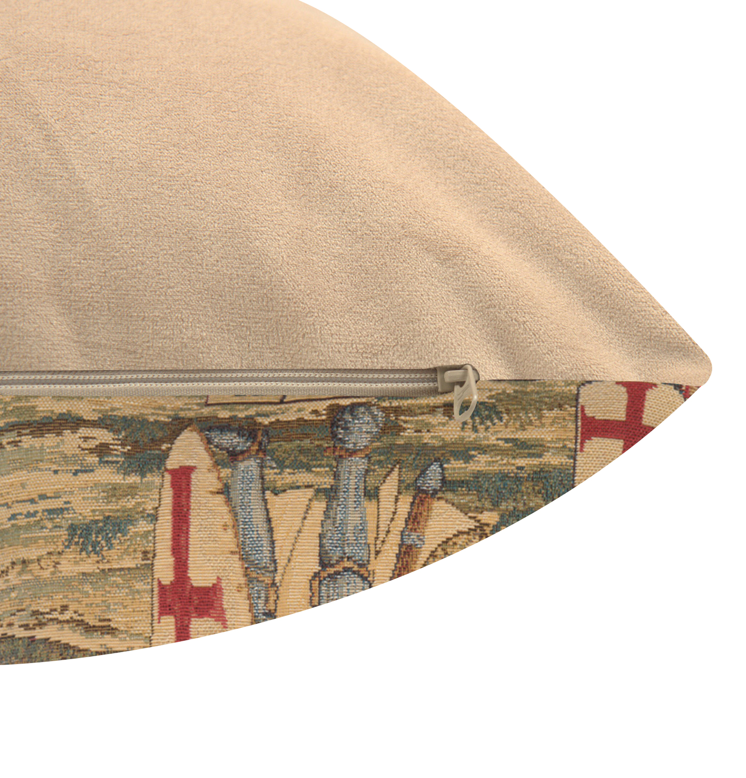 Templier European Tapestry Pillow Cover 13x13 Inch Cotton Jacquard Woven Cushion Cover