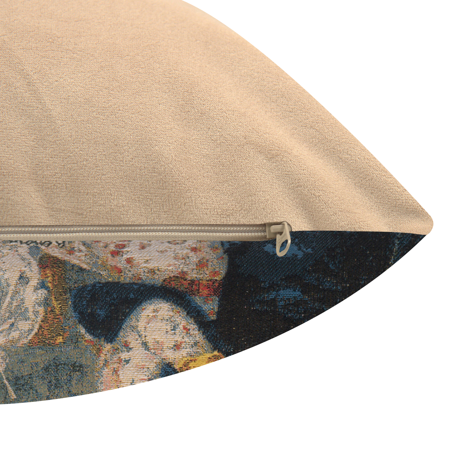 Danse A La Campagne Belgian Tapestry Pillow Cover 13x13 Inch Cotton Jacquard Woven Cushion Cover