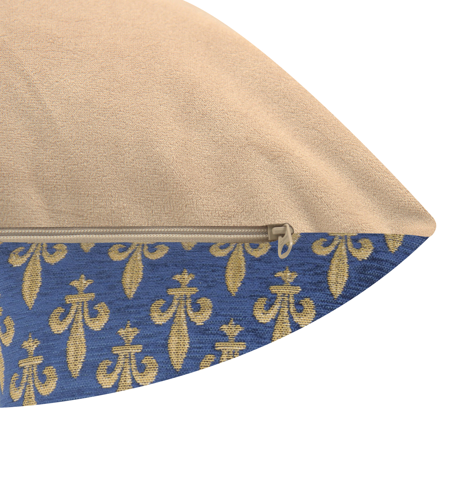 Napoleon Fleur de Lys Reduit Tapestry Pillow Cover 14x14 Inch Cotton Jacquard Woven Cushion Cover
