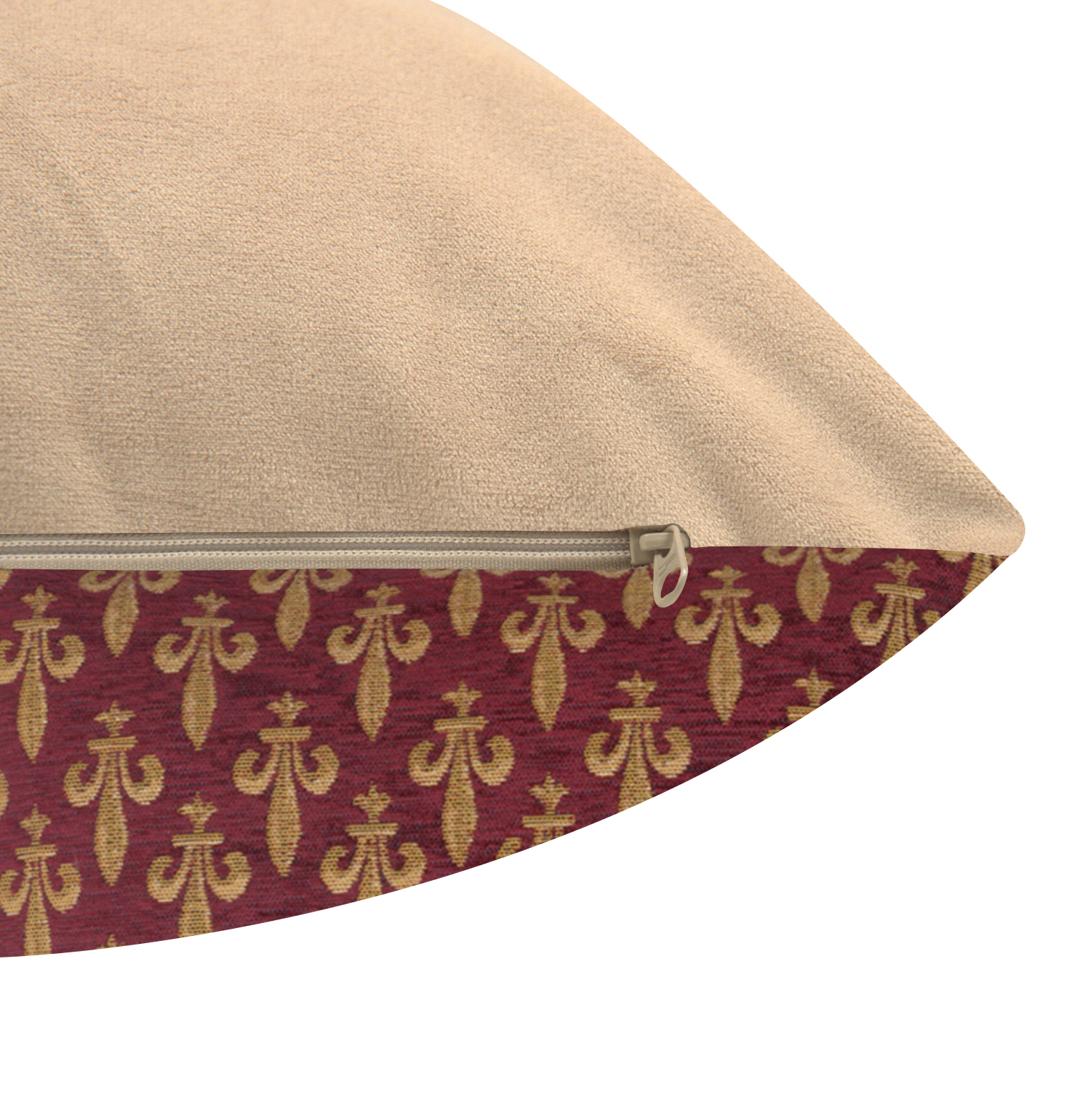 Napoleon Fleur de Lys Rouge Tapestry Pillow Cover 18x18 Inch Cotton Jacquard Woven Cushion Cover