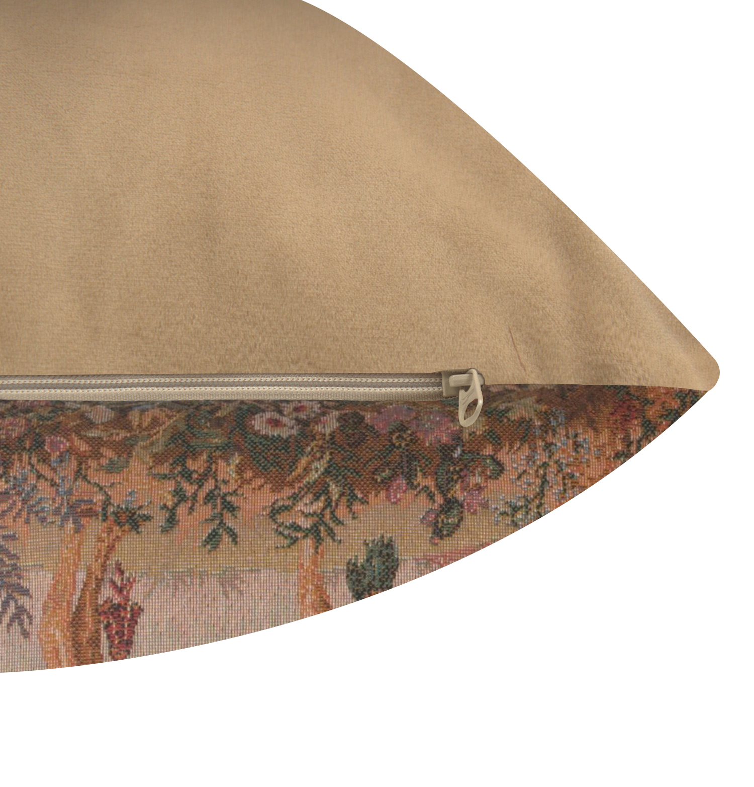 Jean Baptiste Huet Camel Small Tapestry Pillow Cover 14x14 Inch Cotton Jacquard Woven Cushion Cover