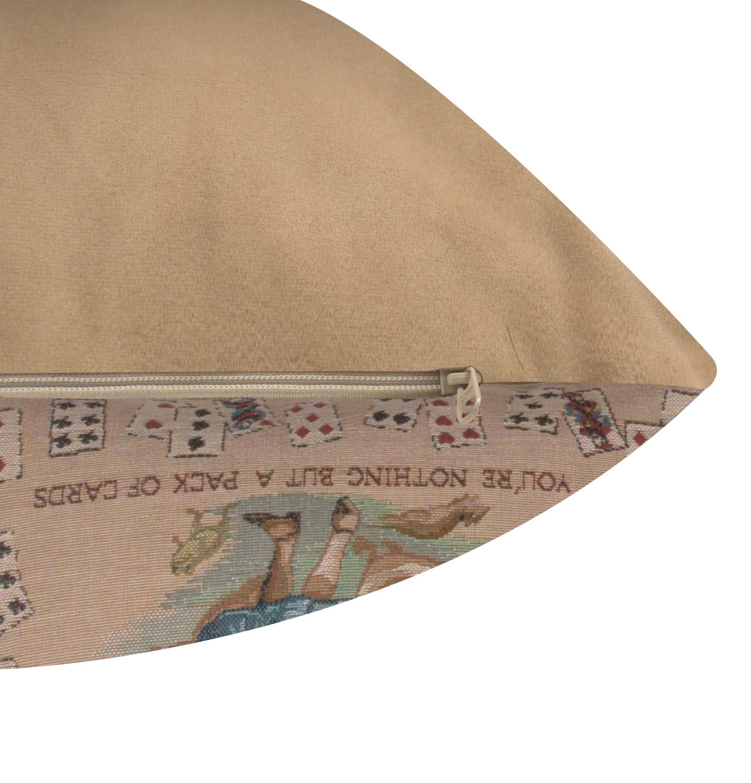 John Tenniel The Pack of Cards Tapestry Pillow Cover 14x14 Inch Cotton Jacquard Woven Cushion Cover