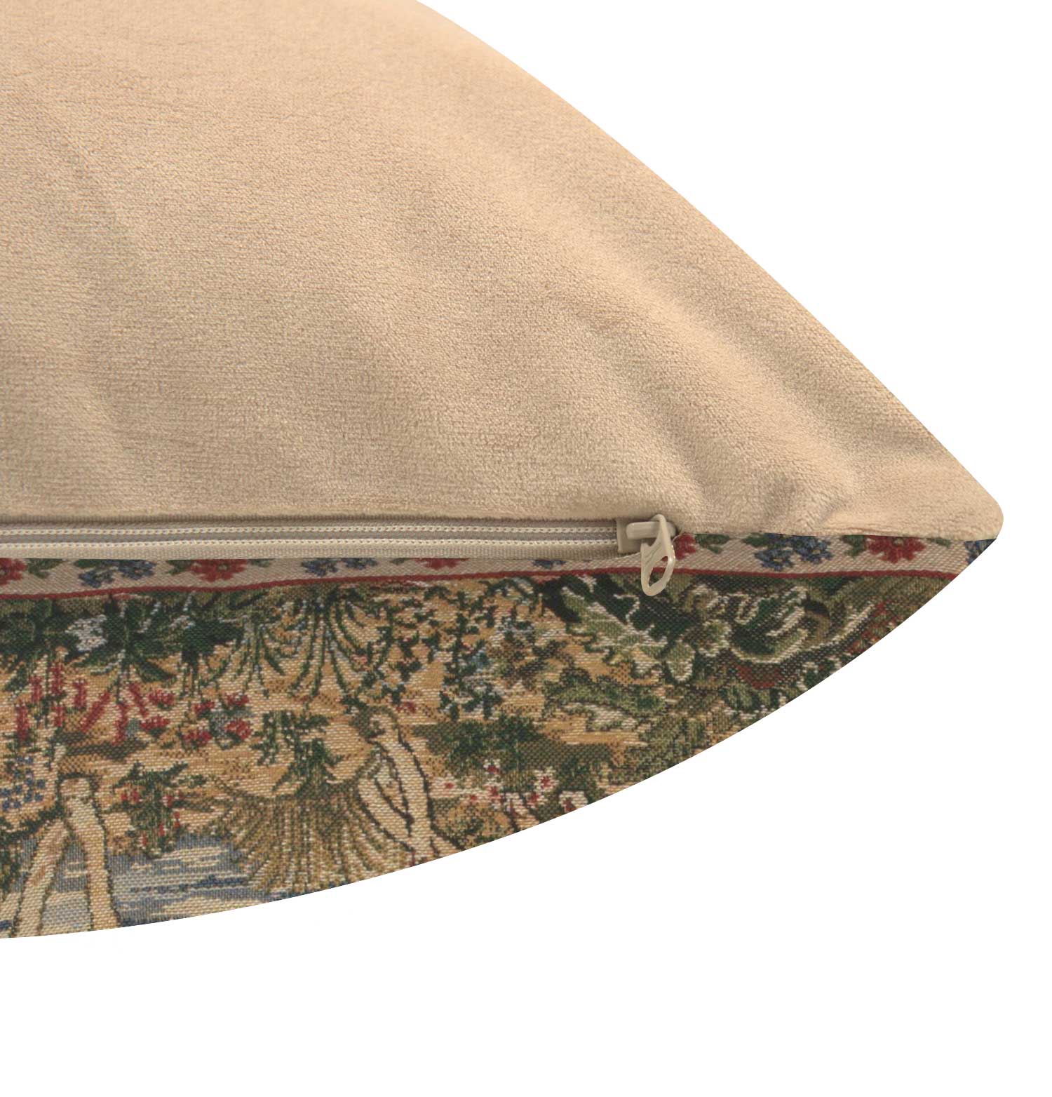 Medieval The Noble Hunt Tapestry Pillow Cover 16x16 Inch Cotton Jacquard Woven Cushion Cover