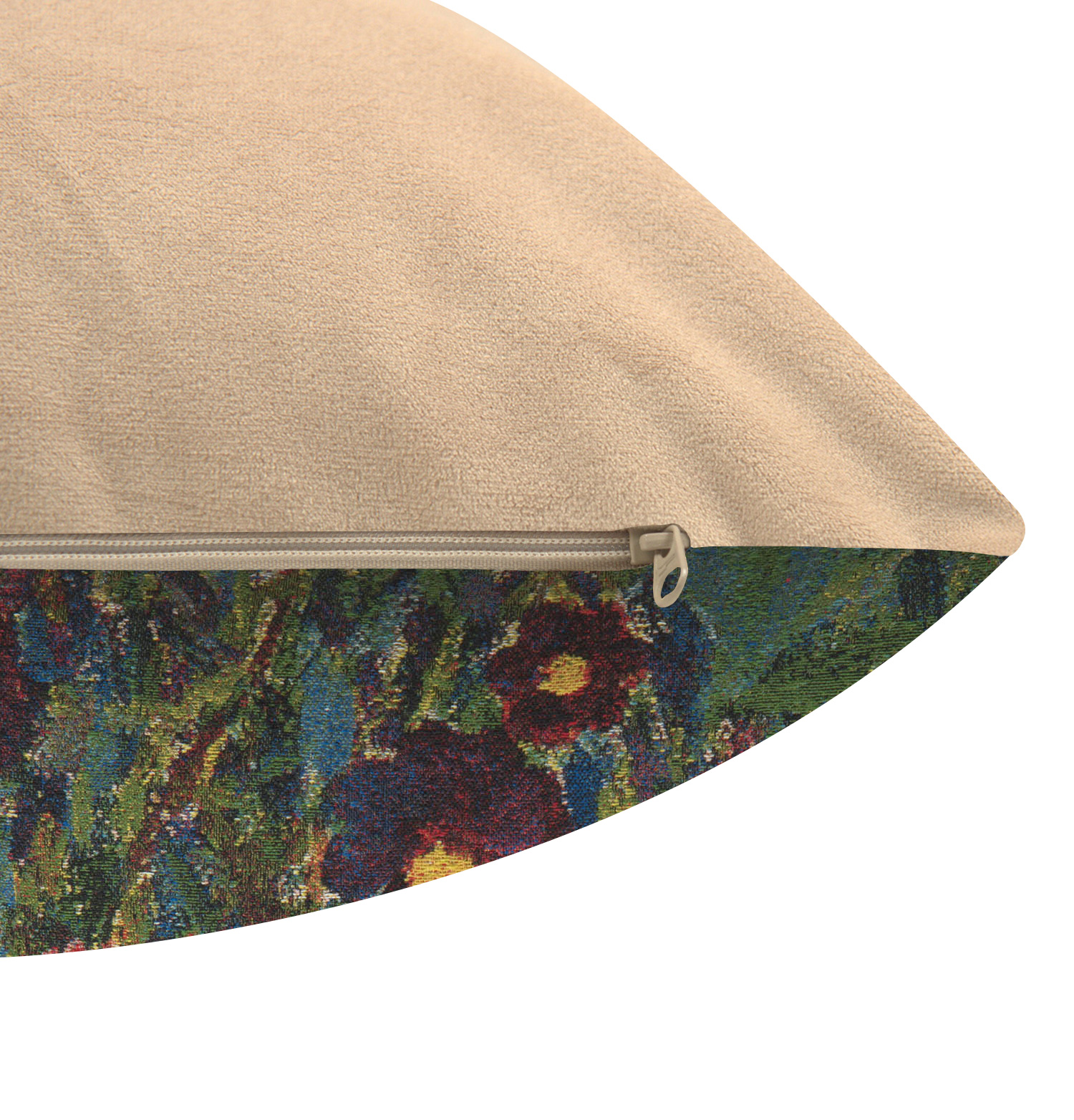 Gustav Klimt Country Garden B Tapestry Pillow Cover 18x18 Inch Cotton Jacquard Woven Cushion Cover