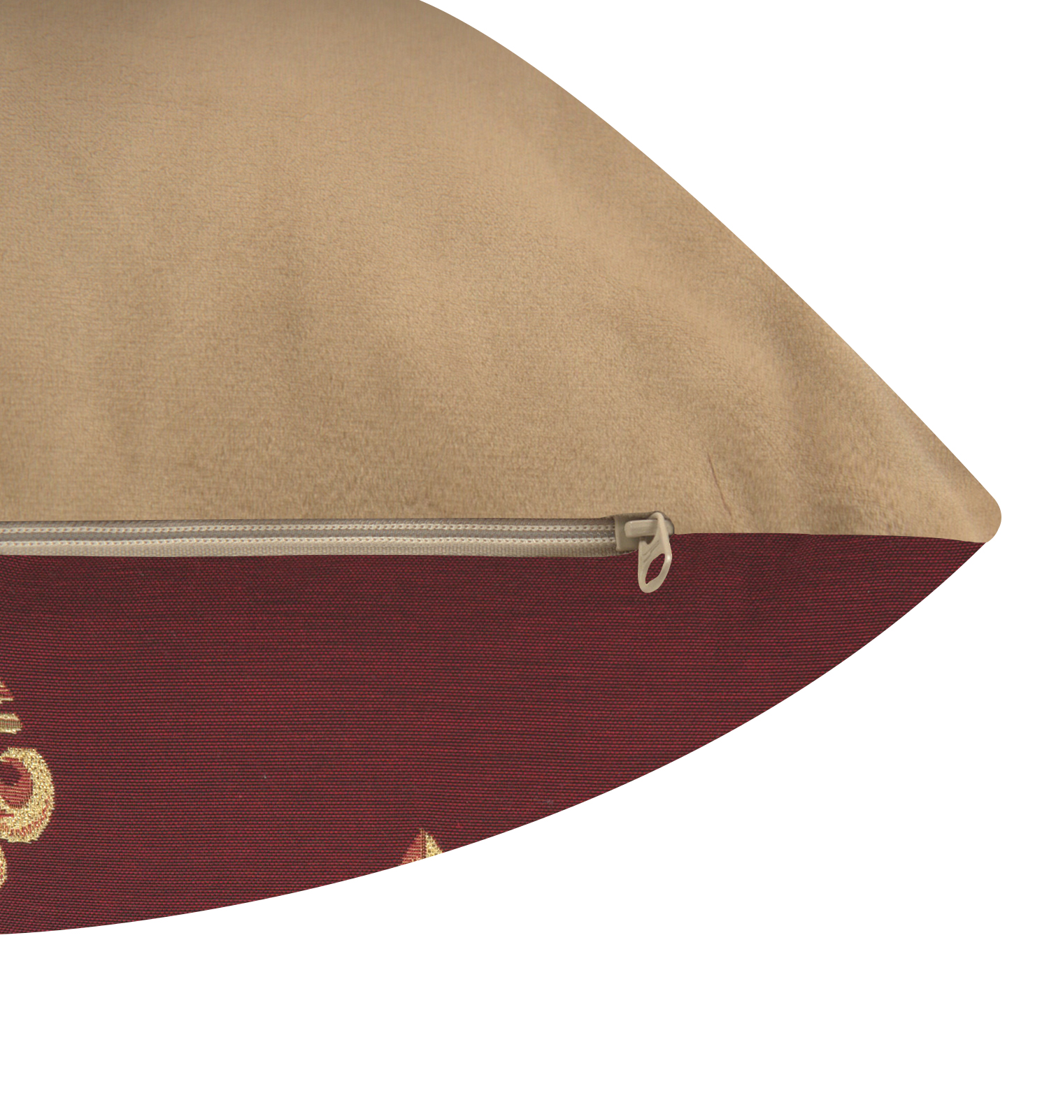 French Five Fleur de Lys Red Tapestry Pillow Cover 19x19 Inch Cotton Jacquard Woven Cushion Cover
