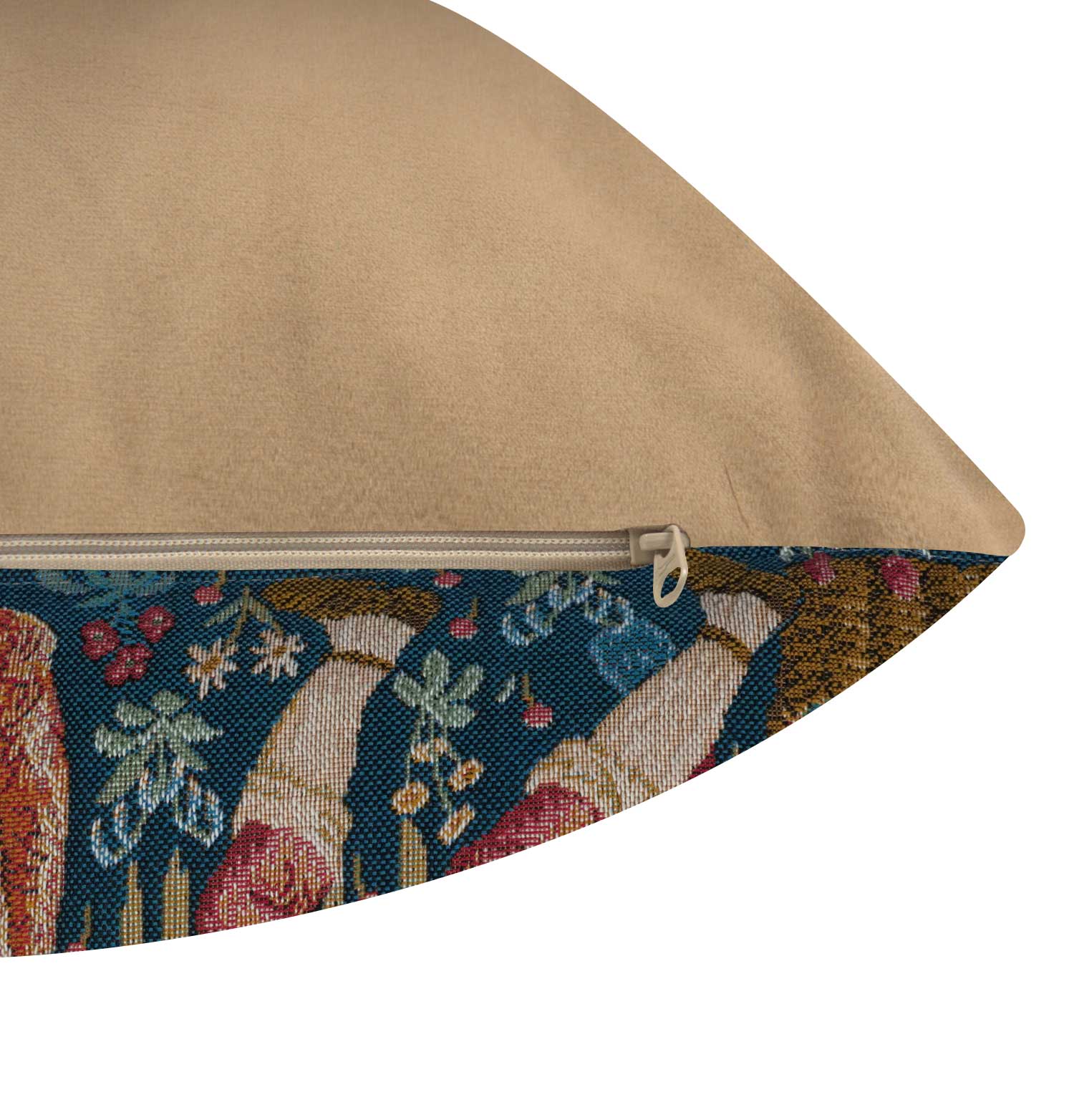 Medieval Wine Making Small Tapestry Pillow Cover 14x14 Inch Cotton Jacquard Woven Cushion Cover