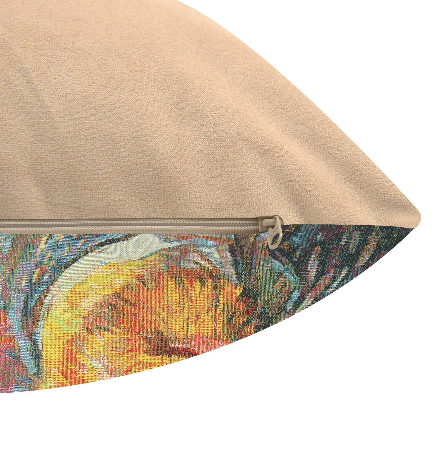 Van Gogh Portrait Belgian Tapestry Pillow Cover 14x14 Inch Cotton Jacquard Woven Cushion Cover