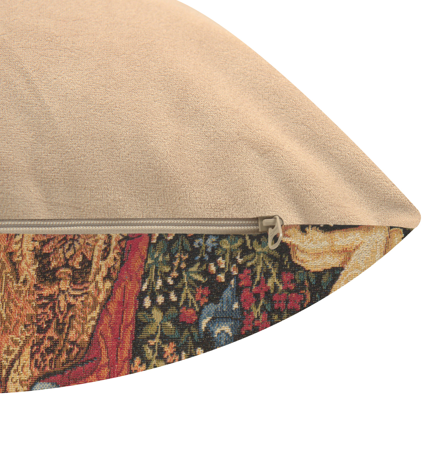 Medieval Smell Small Tapestry Pillow Cover 14x14 Inch Cotton Jacquard Woven Cushion Cover