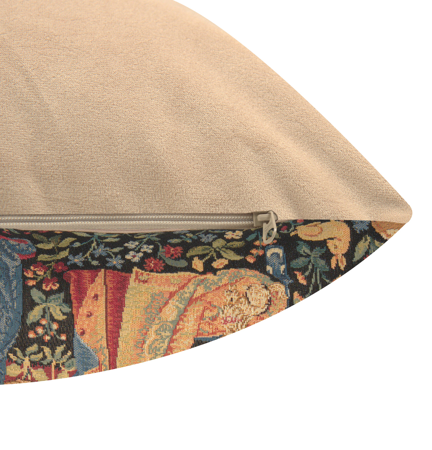 Medieval Taste Large Tapestry Pillow Cover 18x18 Inch Cotton Jacquard Woven Cushion Cover