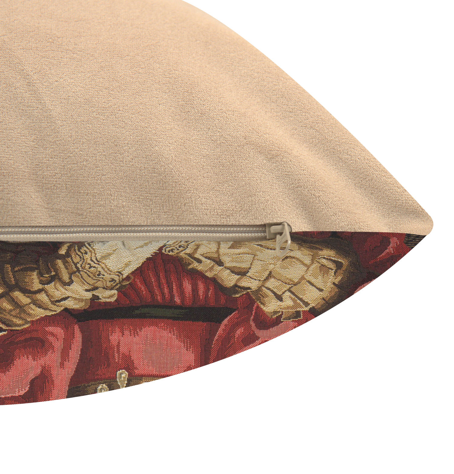 Cat with Crown Belgian Tapestry Pillow Cover 18x18 Inch Cotton Jacquard Woven Cushion Cover