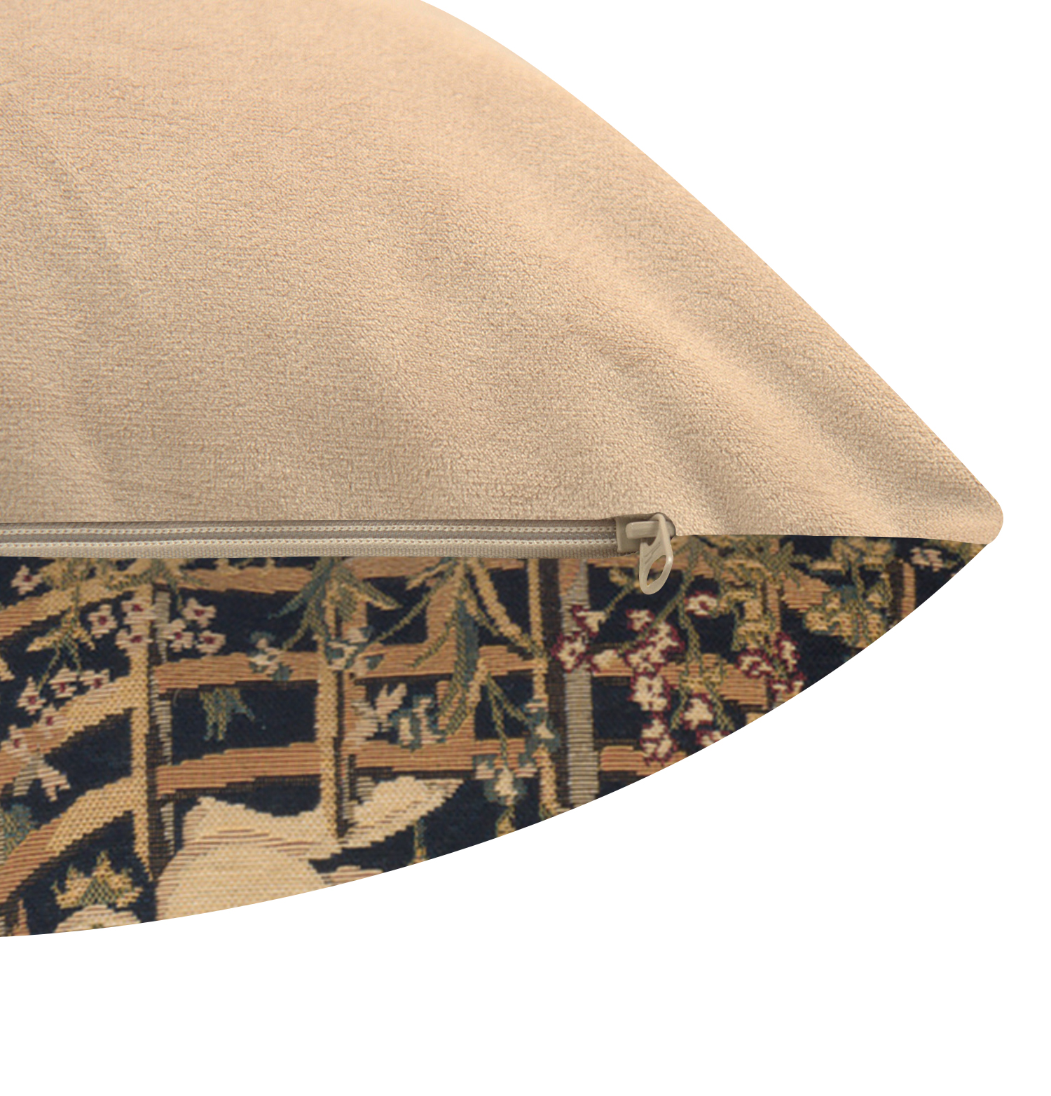 Medieval Captive Unicorn I Vintage Tapestry Pillow Cover 13x13 Inch Cotton Jacquard Woven Cushion Cover