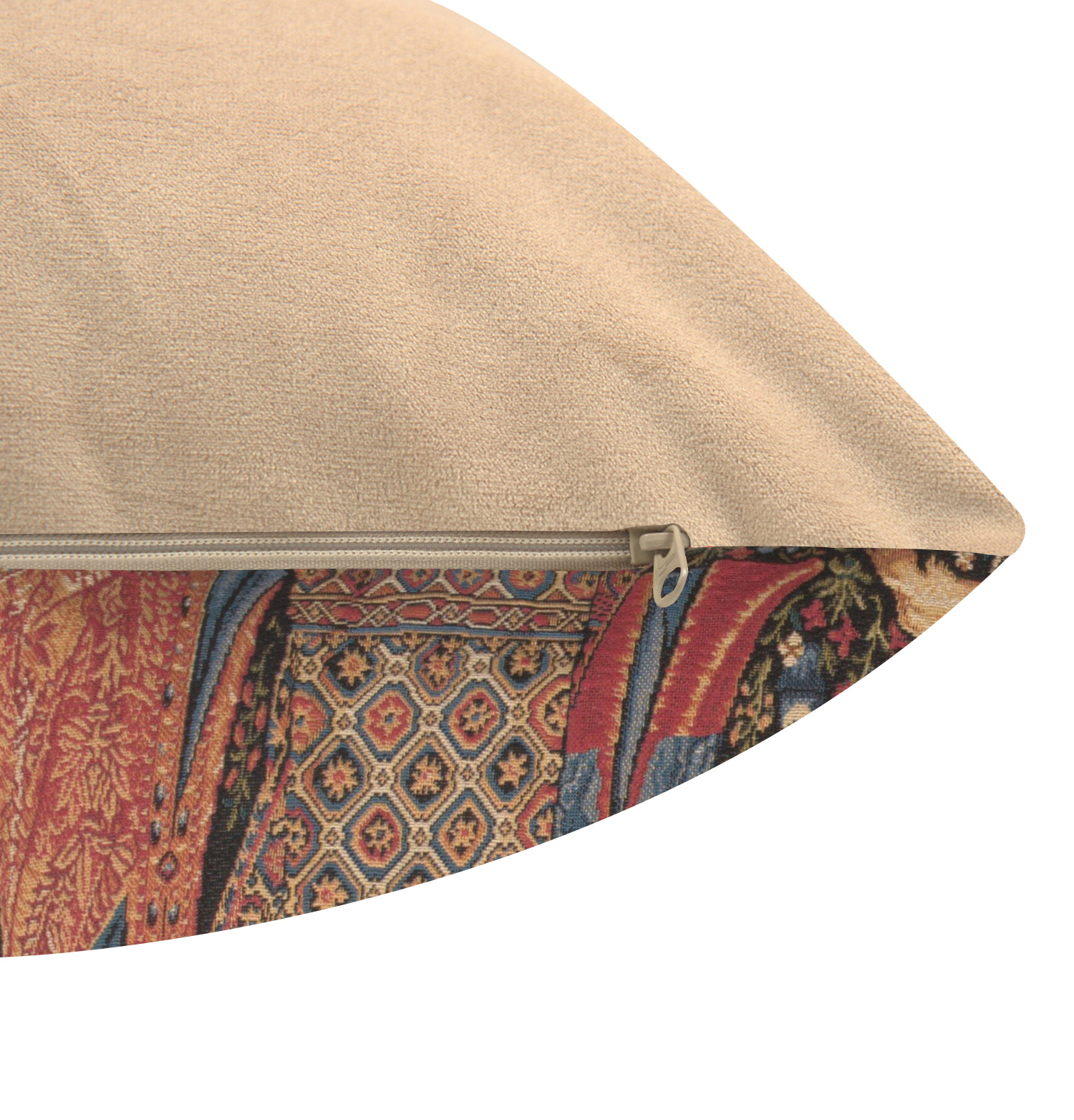 Medieval Vintage Hearing Large Tapestry Pillow Cover 18x18 Inch Cotton Jacquard Woven Cushion Cover