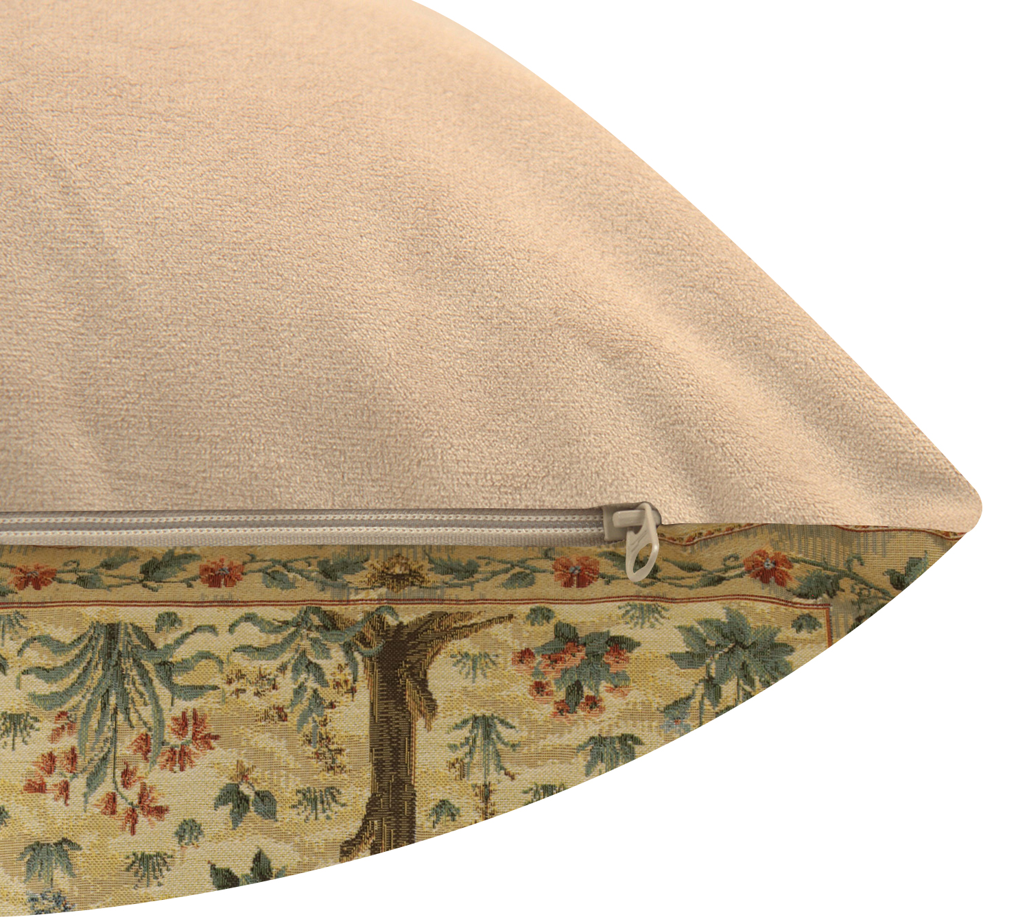 Tree of Life Belgian Tapestry Pillow Cover 18x18 inch 100% Cotton Belgian Jacquard Woven Cushion Cover