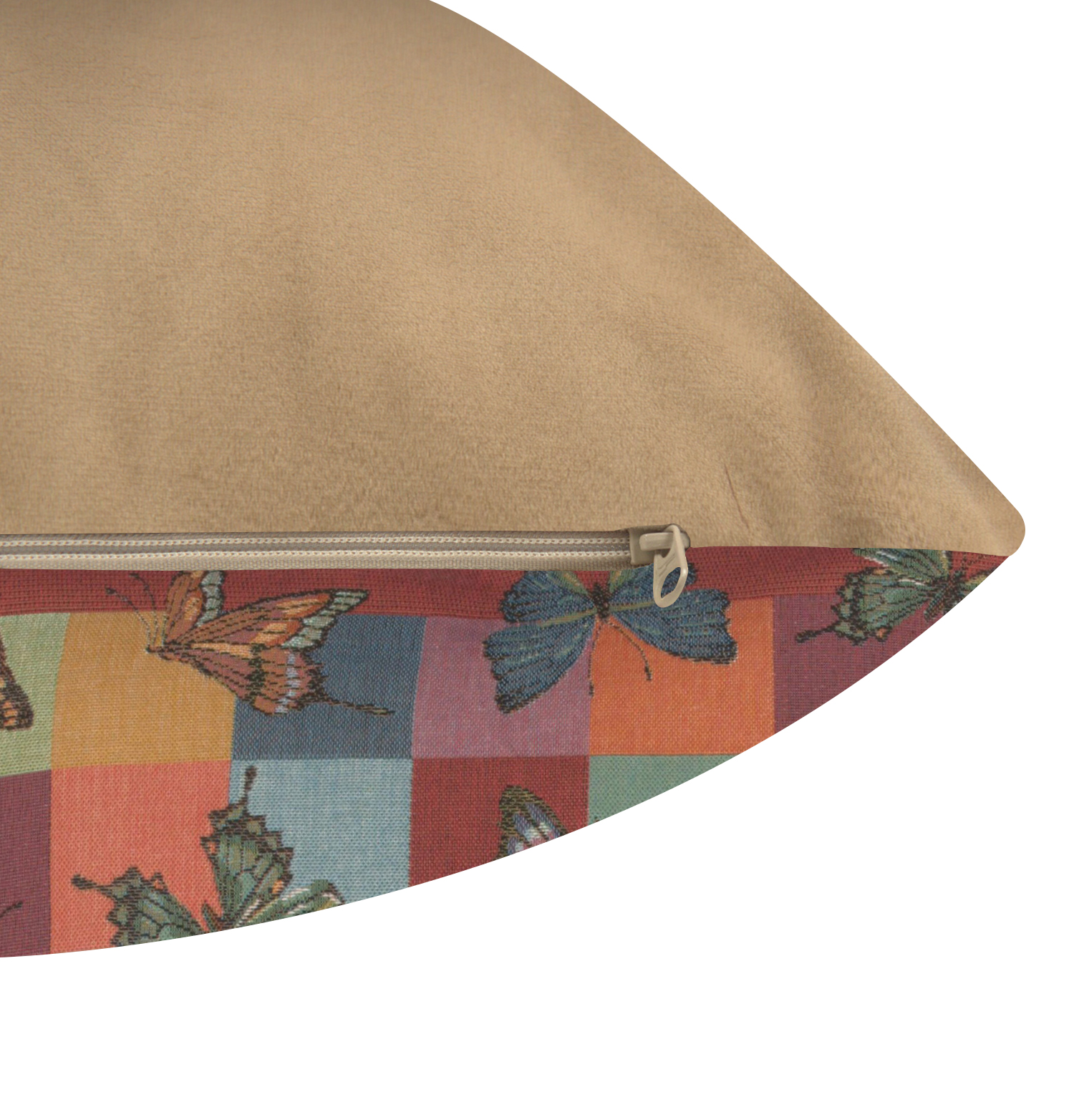 French Decorative Butterflies Tapestry Pillow Cover 19x19 Inch Cotton Jacquard Woven Cushion Cover