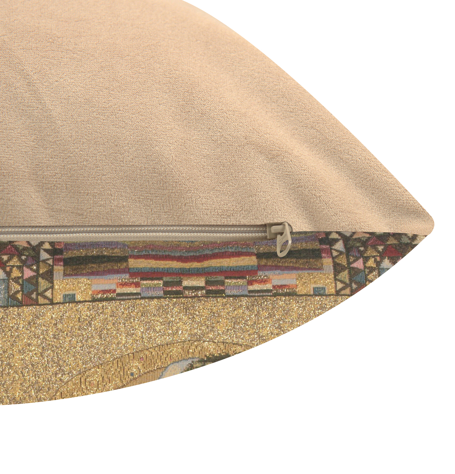 Gustav Klimt The Kiss Tapestry Pillow Cover 18x18 Inch Cotton Jacquard Woven Cushion Cover