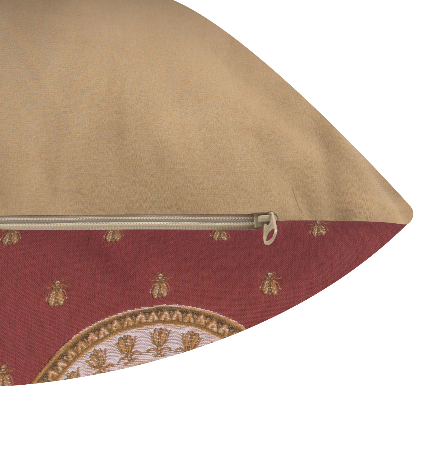 French Decorative Red Tapestry Pillow Cover 18x18 Inch Cotton Jacquard Woven Cushion Cover