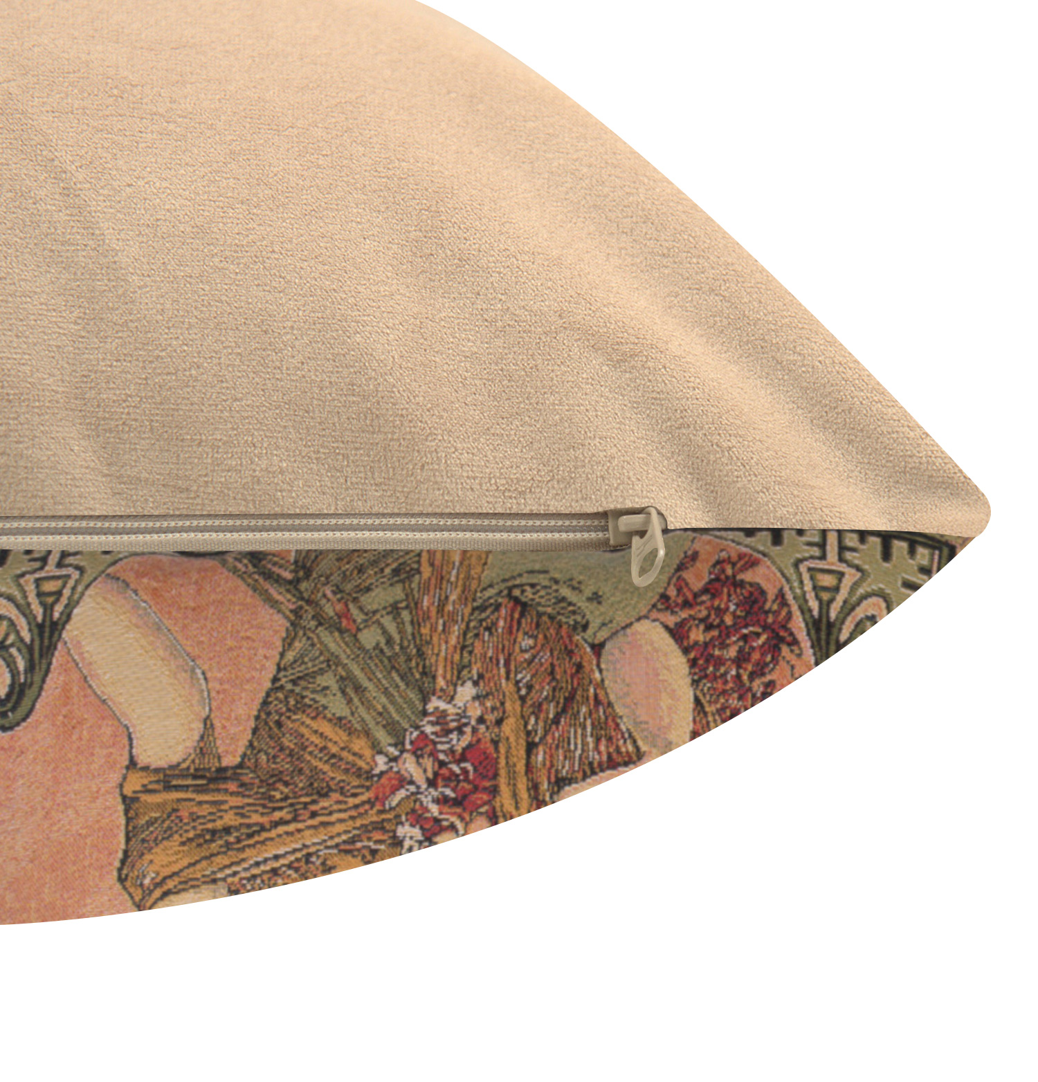 Alphonse Mucha Spring I Tapestry Pillow Cover 18x18 Inch Cotton Jacquard Woven Cushion Cover