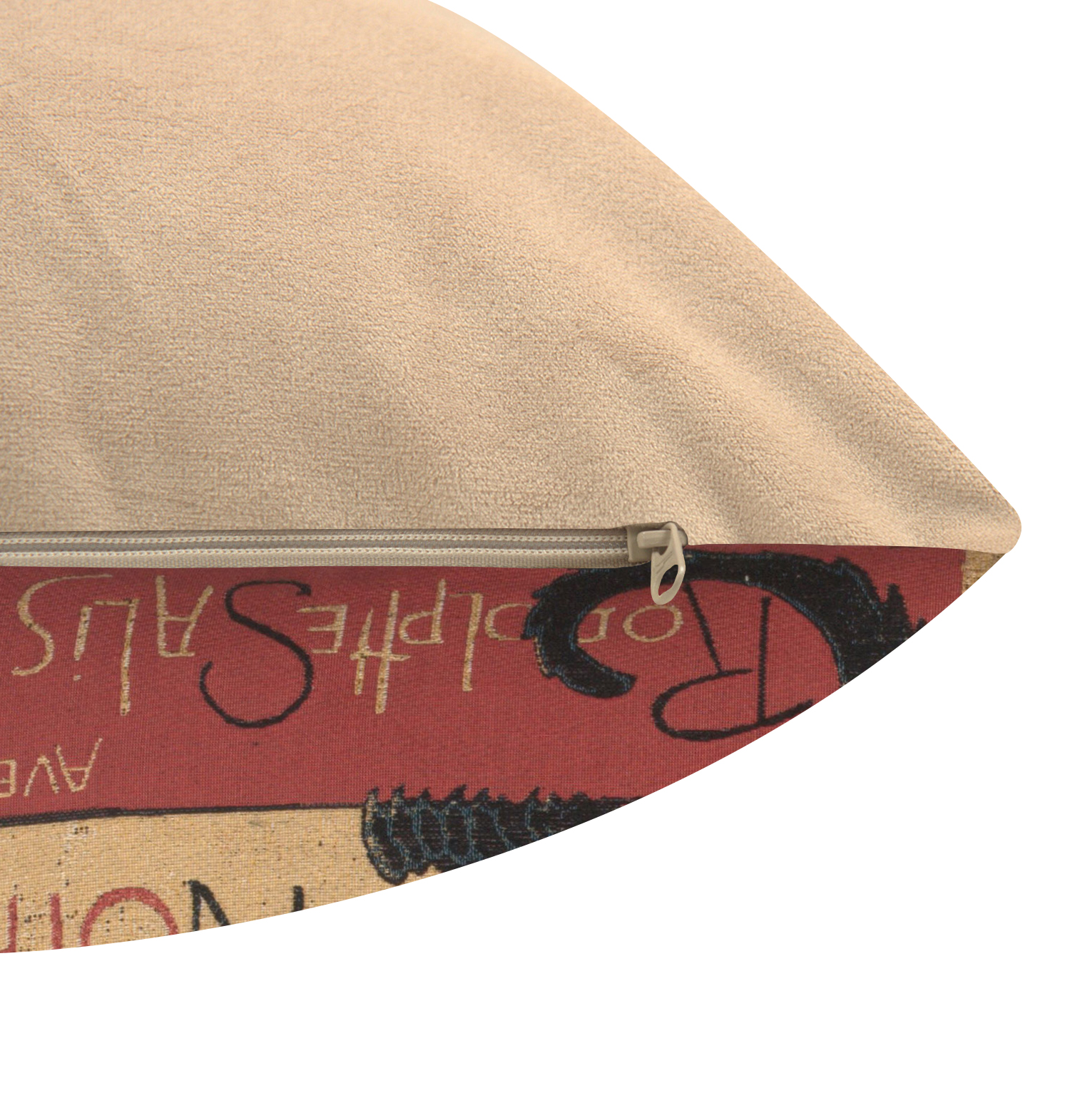 Tournee du Chat Noir Belgian Tapestry Pillow Cover 18x18 Inch Cotton Jacquard Woven Cushion Cover