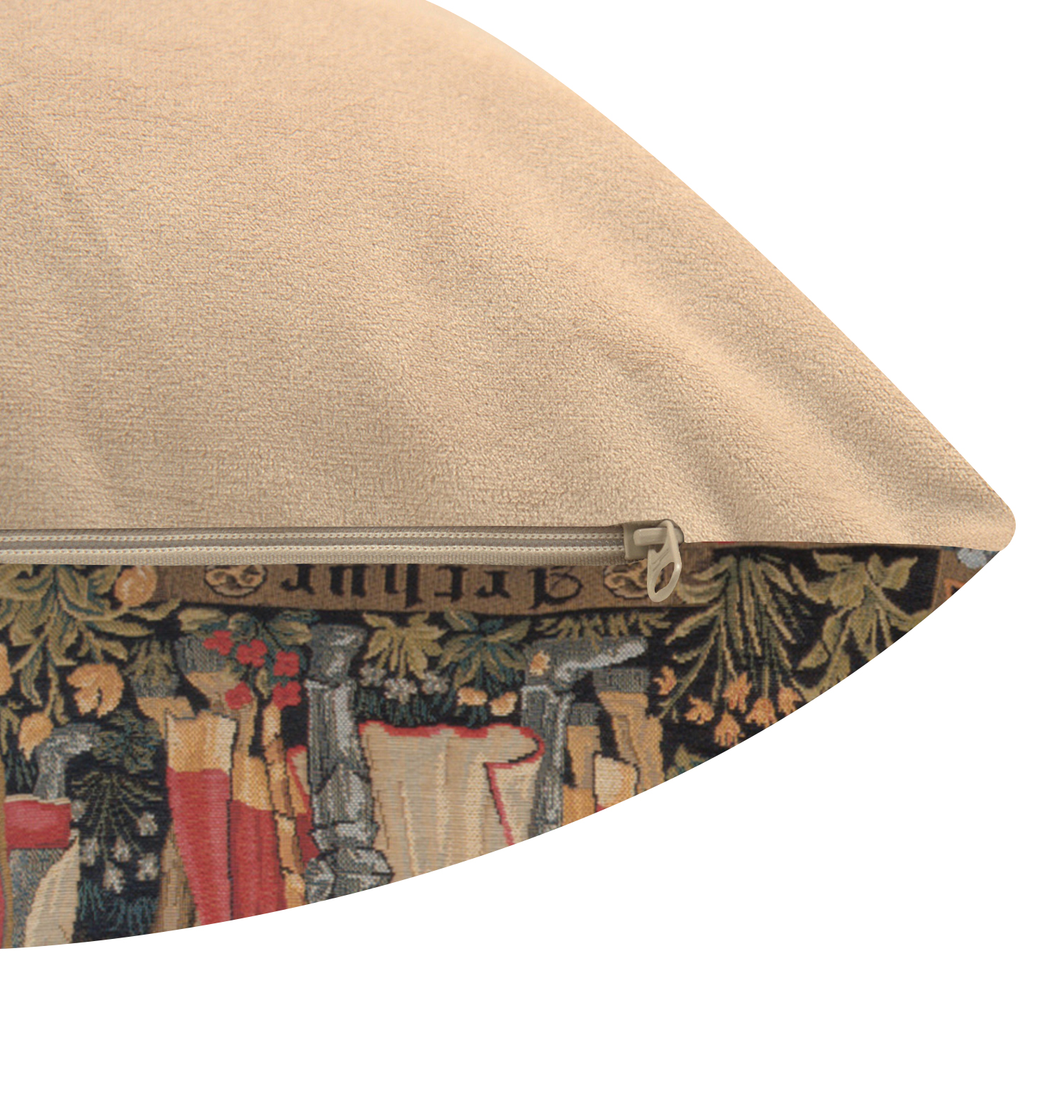 Medieval Legendary King Arthur Tapestry Pillow Cover 18x18 Inch Cotton Jacquard Woven Cushion Cover