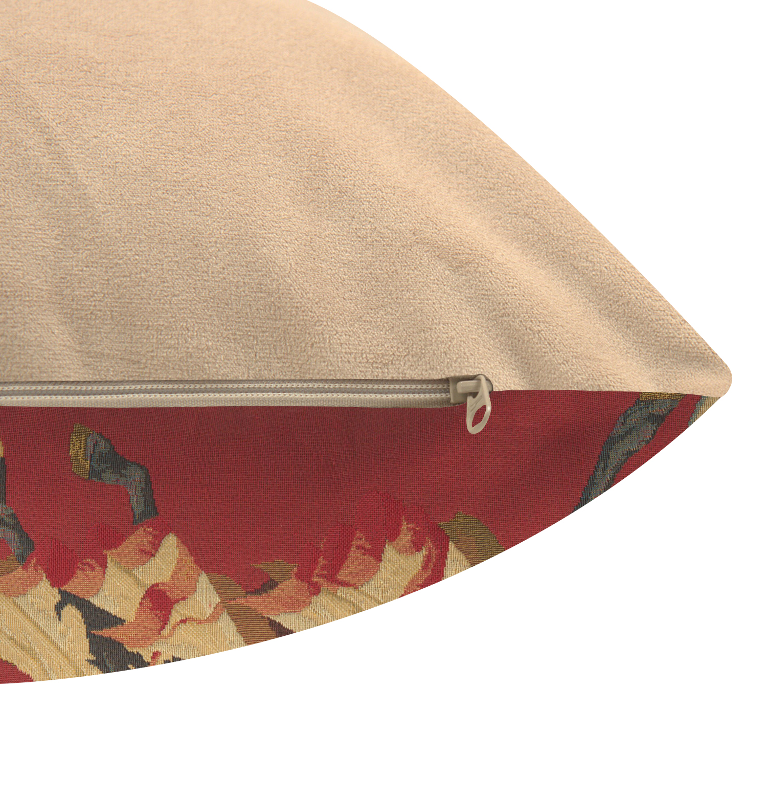 Red Knight European Tapestry Pillow Cover 18x18 Inch Cotton Jacquard Woven Cushion Cover