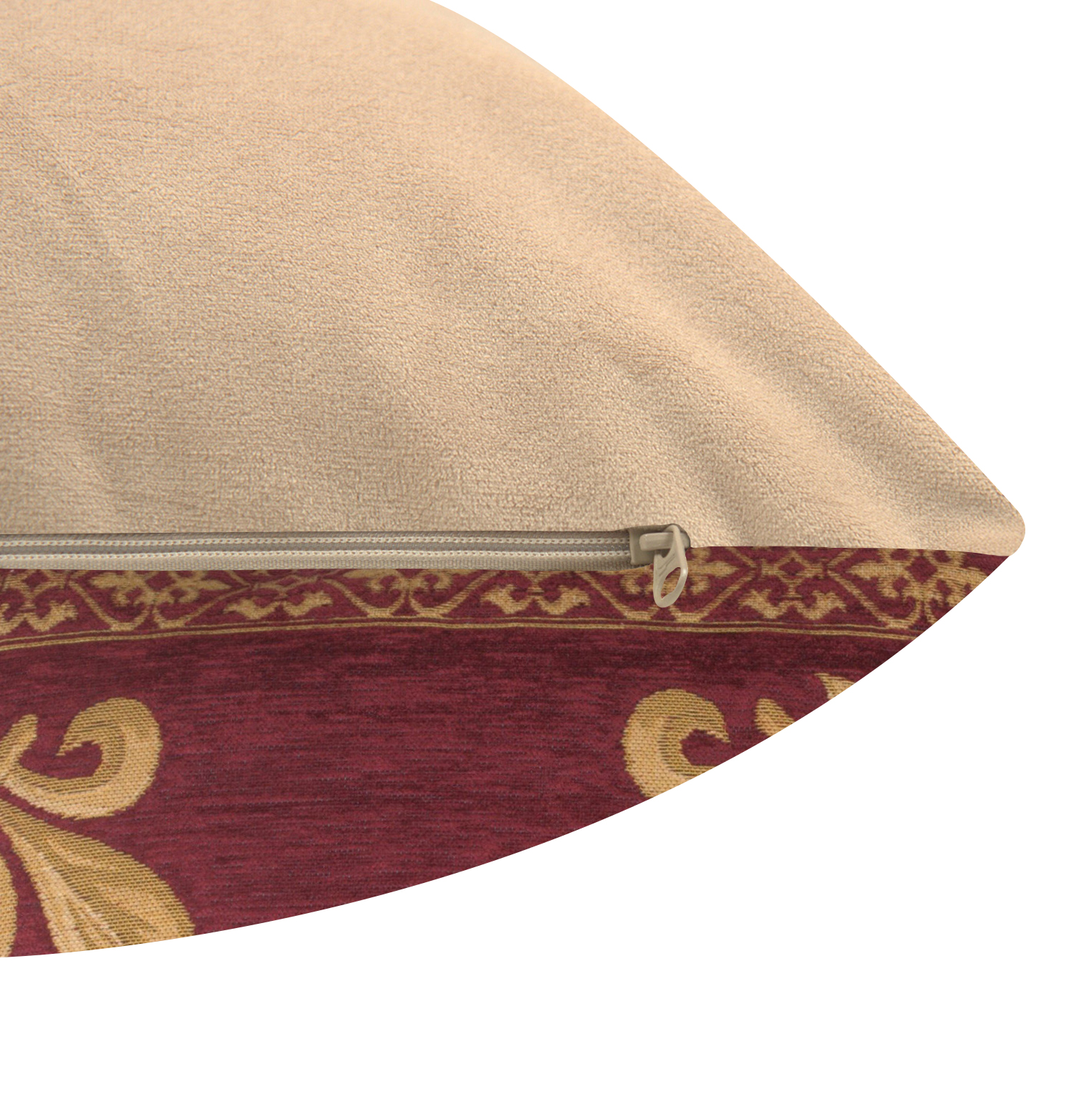 Napoleon Fleur de Lys Red II Tapestry Pillow Cover 18x18 Inch Cotton Jacquard Woven Cushion Cover