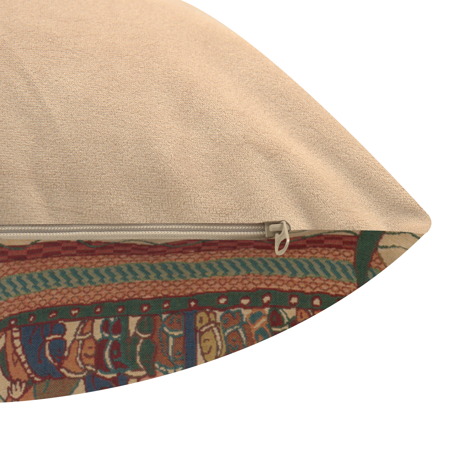 Bayeux Navigo Medieval Tapestry Pillow Cover 16x16 Inch Cotton Jacquard Woven Cushion Cover
