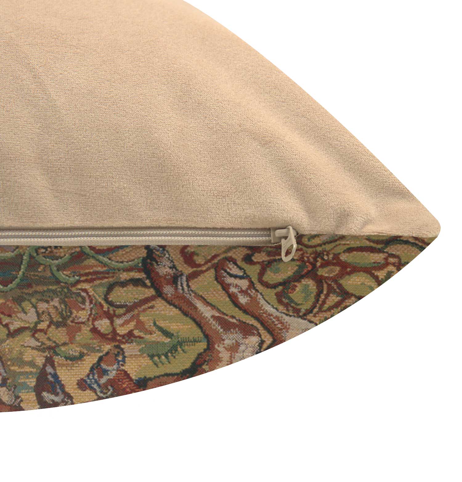 Medieval Vieux Brussels Tapestry Pillow Cover 16x16 Inch Cotton Jacquard Woven Cushion Cover