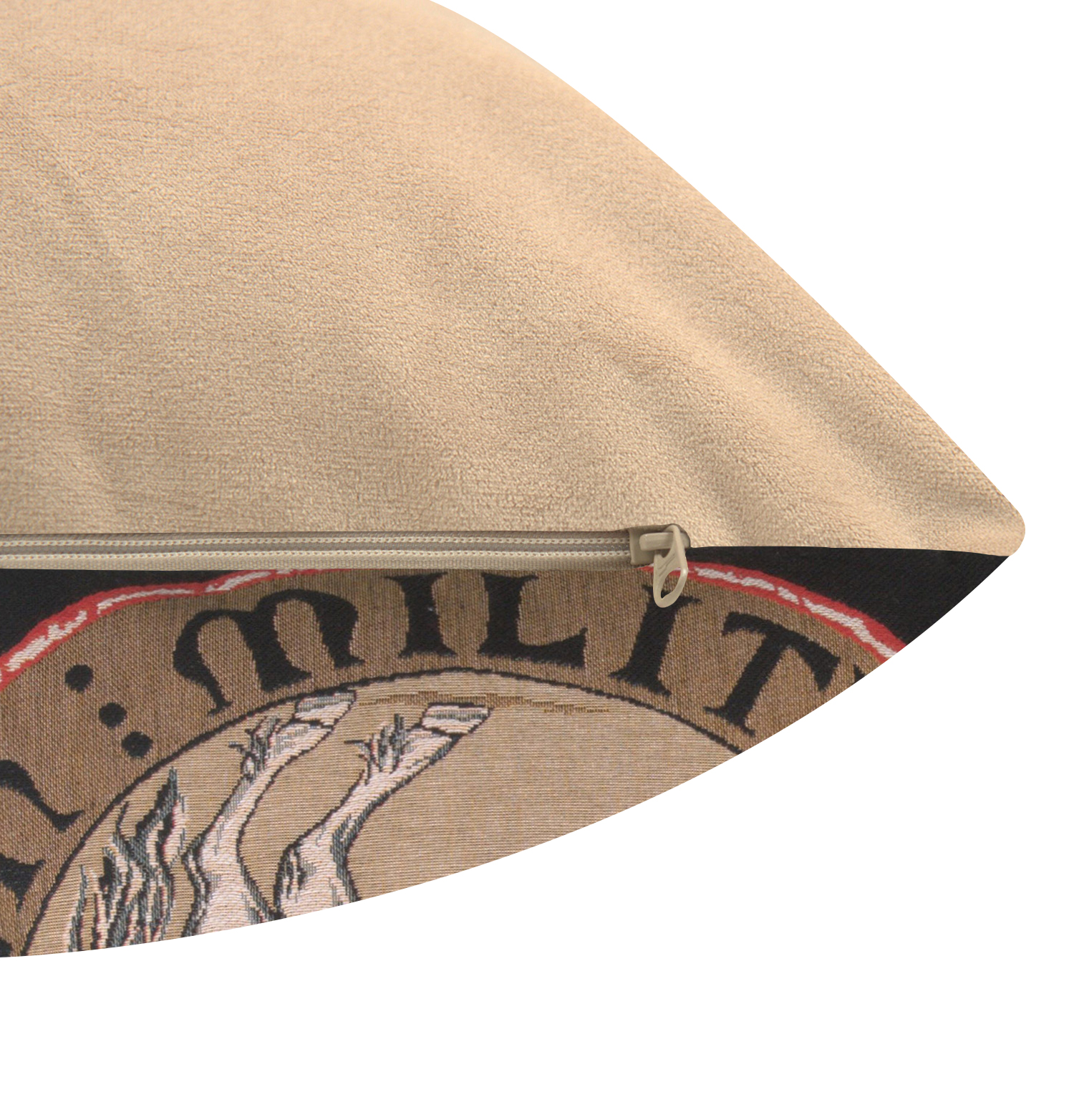 Medieval Sceau Templier I Tapestry Pillow Cover 18x18 Inch Cotton Jacquard Woven Cushion Cover