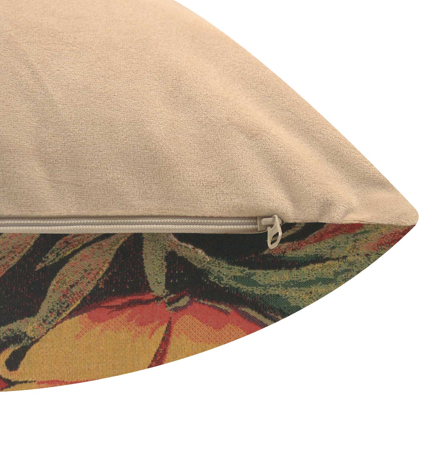 Floral Poppies V Tapestry Pillow Cover 16x16 Inch Cotton Jacquard Woven Cushion Cover