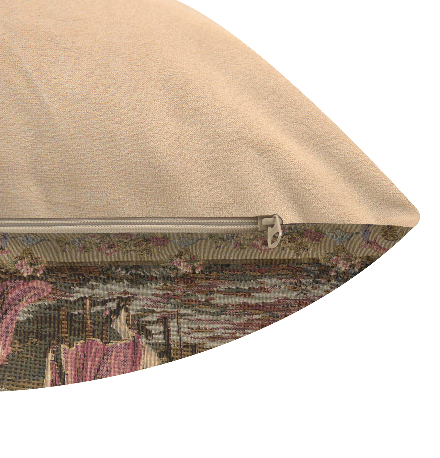 Francois Boucher Garden Party Right Vintage Tapestry Pillow Cover 18x18 Inch Cotton Jacquard Woven Cushion Cover