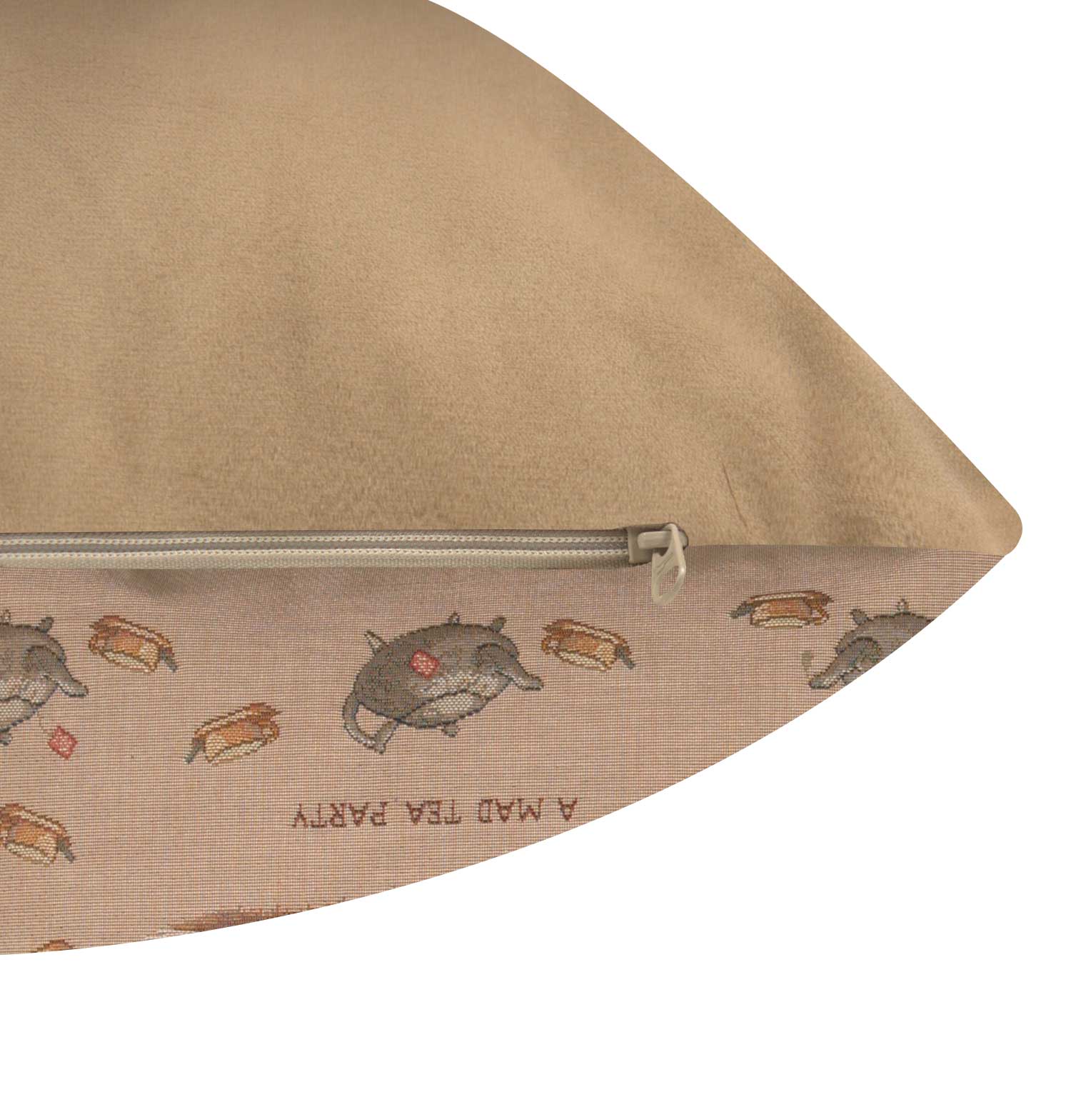 John Tenniel The Tea Party Tapestry Pillow Cover 19x19 Inch Cotton Jacquard Woven Cushion Cover