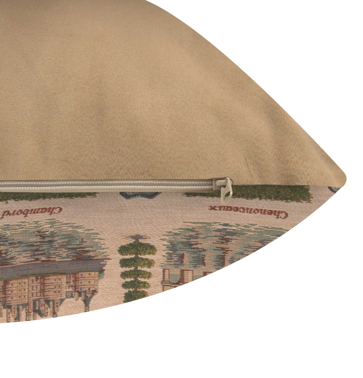 Loire Castle French Tapestry Pillow Cover 19x19 Inch Cotton Jacquard Woven Cushion Cover