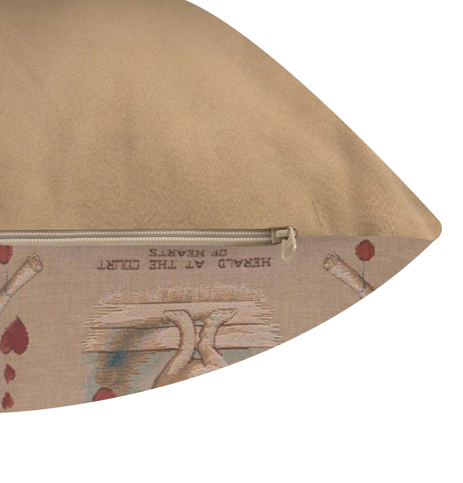 John Tenniel Heart Rabbit Tapestry Pillow Cover 14x14 Inch Cotton Jacquard Woven Cushion Cover