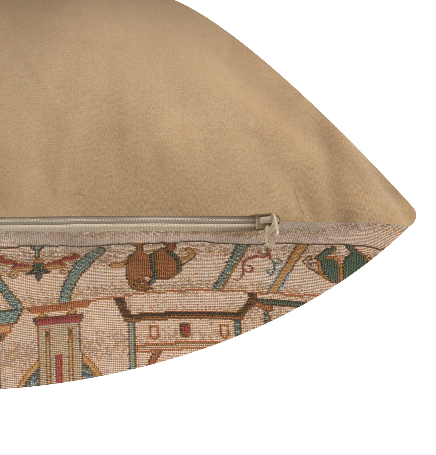 Bayeux Cathedral Tapestry Pillow Cover 14x14 Inch Cotton Jacquard Woven Cushion Cover