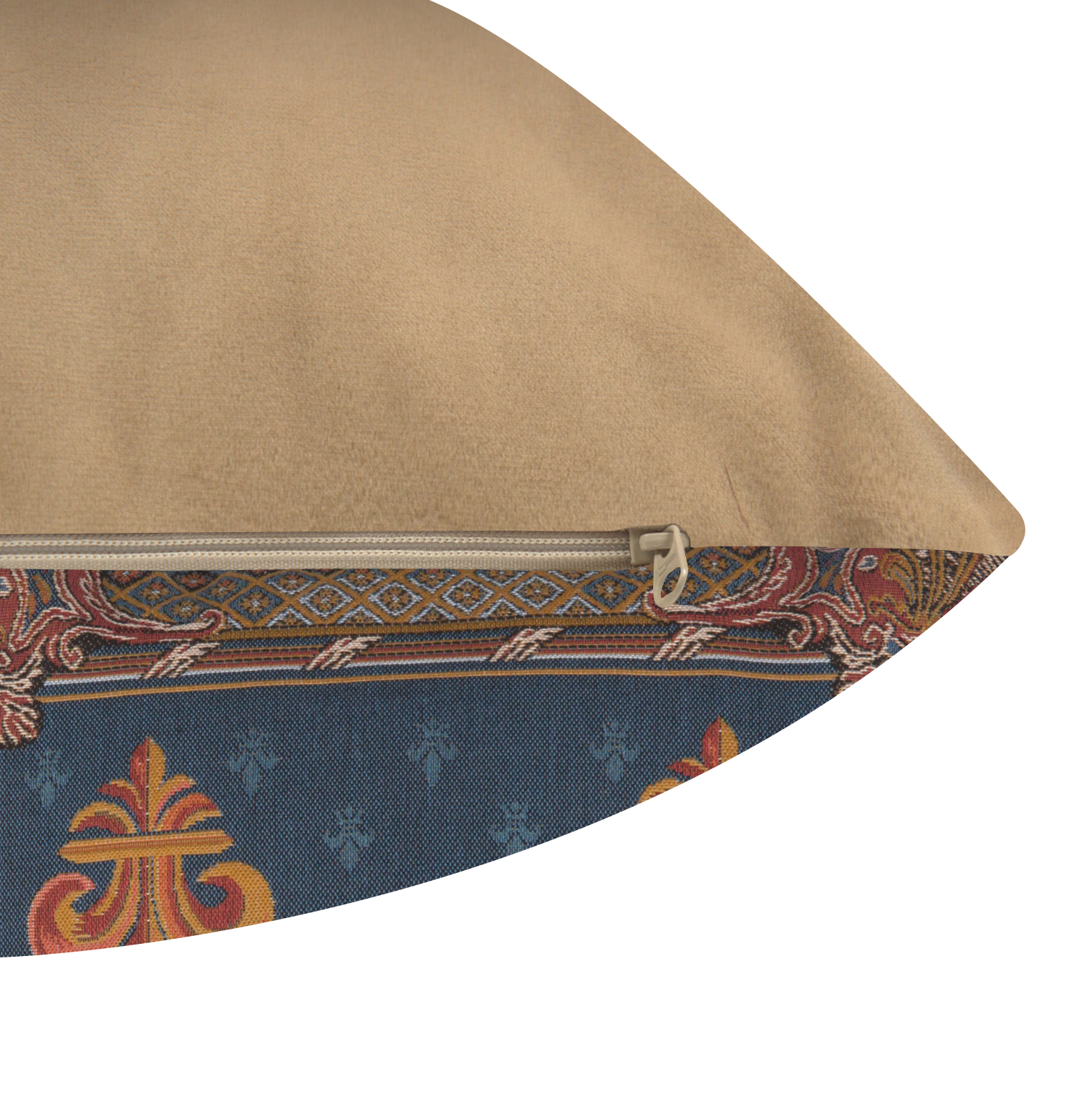 Lys in Blue French Tapestry Pillow Cover 19x19 Inch Cotton Jacquard Woven Cushion Cover