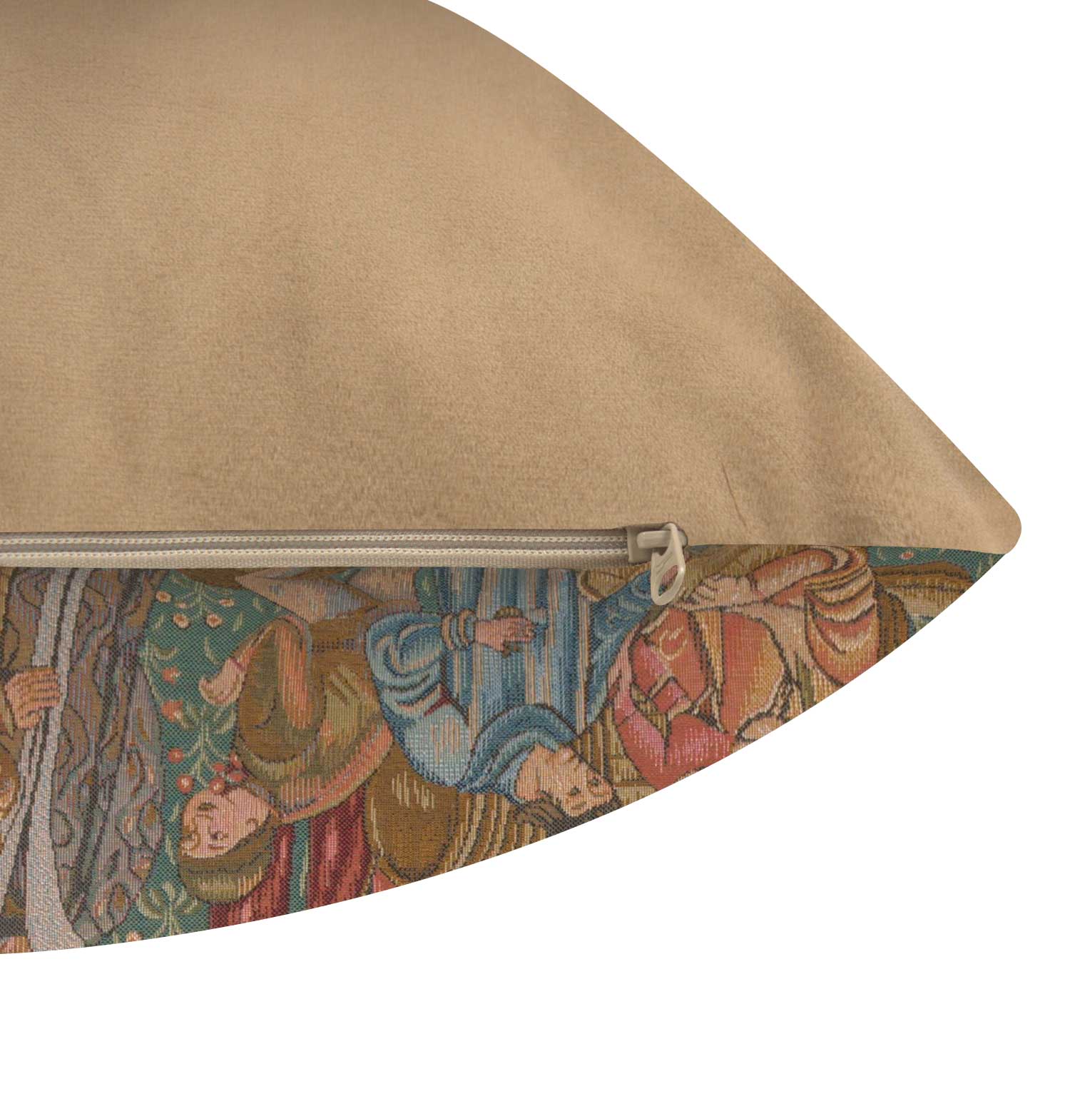 Medieval Wine Making II Tapestry Pillow Cover 19x19 Inch Cotton Jacquard Woven Cushion Cover