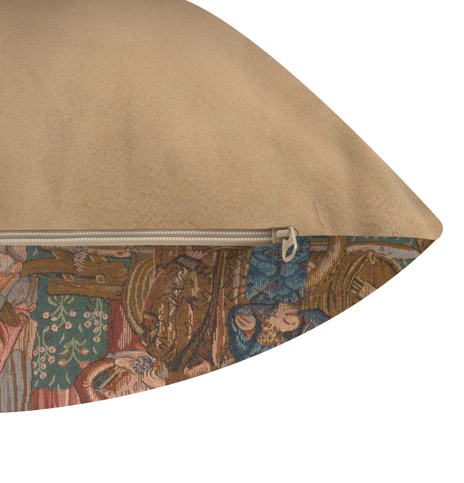 Medieval Wine Making III Tapestry Pillow Cover 19x19 Inch Cotton Jacquard Woven Cushion Cover