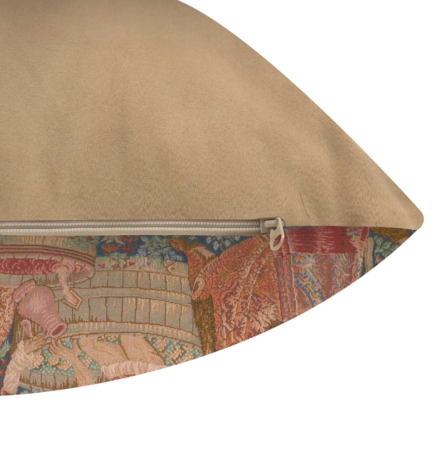 Medieval The Wine Press Tapestry Pillow Cover 19x19 Inch Cotton Jacquard Woven Cushion Cover
