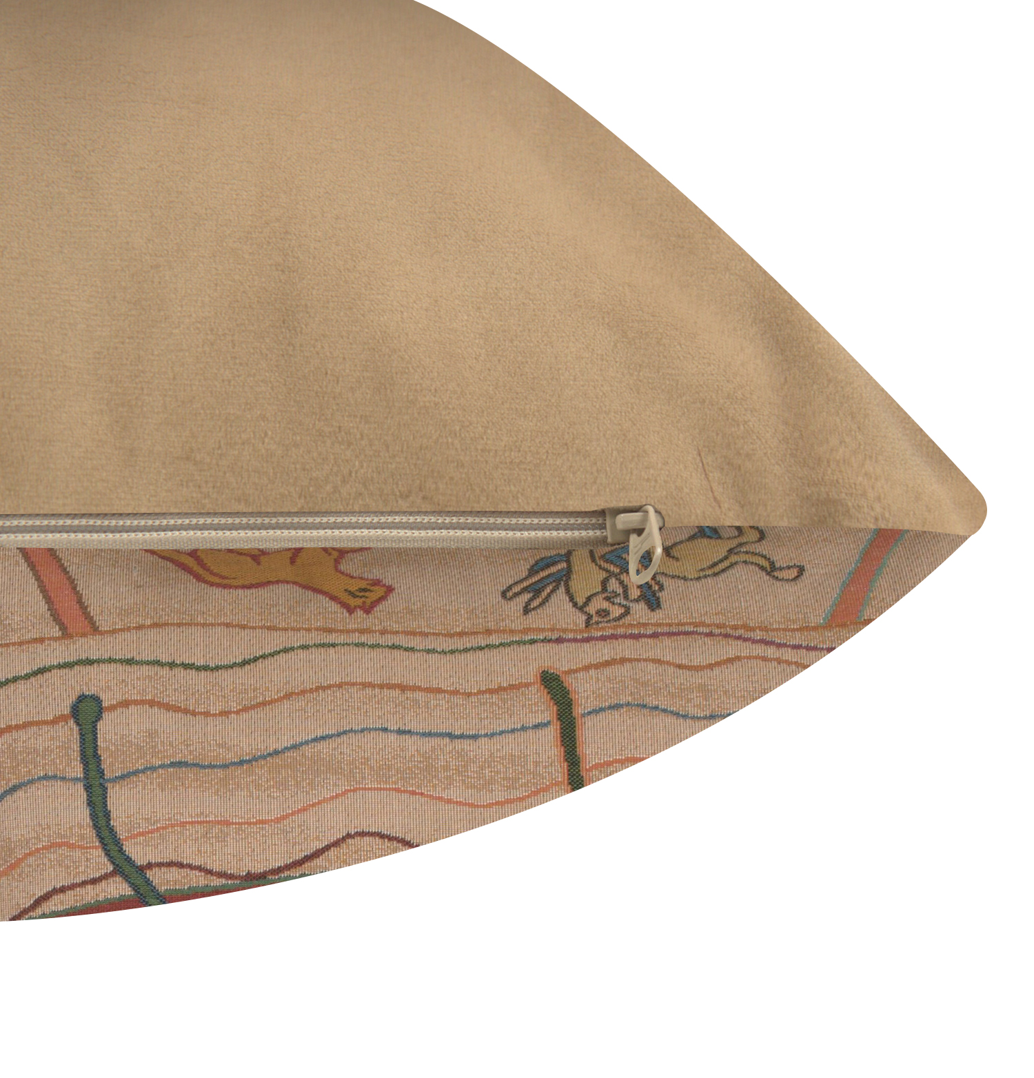 Bayeux L'Embarquement French Tapestry Pillow Cover 19x19 Inch Cotton Jacquard Woven Cushion Cover